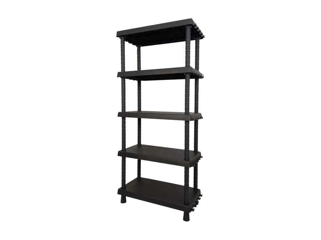 Armario de exterior Mueblestop Estante de exterior Armario multiusos con 3 estantes Made in Italy Antracita 72x35h165 cm 56172HZJY