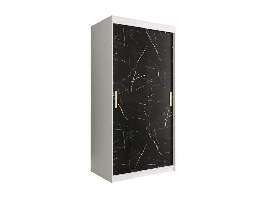Armario Banakdecoracion 246 Mármol negro | Mate blanco 200x100x62cm Número de estantes - 5.00 FVPN52838